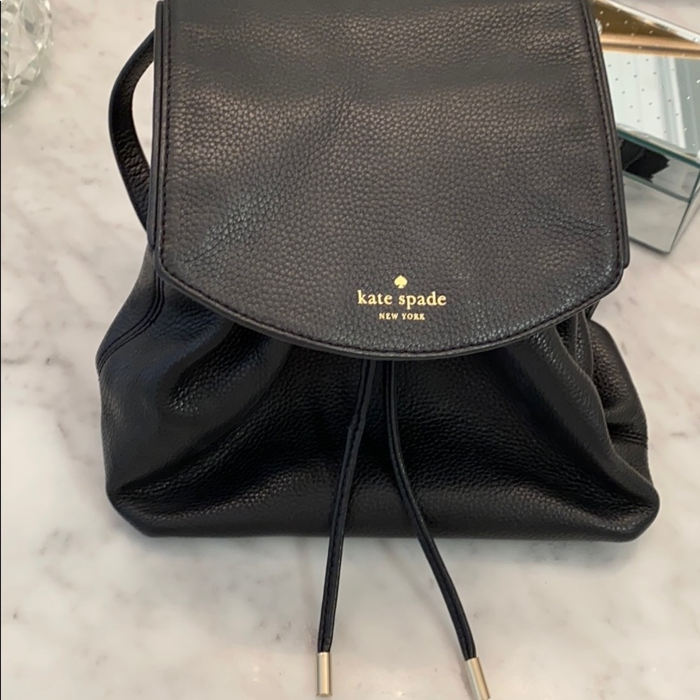 Kate Spade Black Leather Back pack